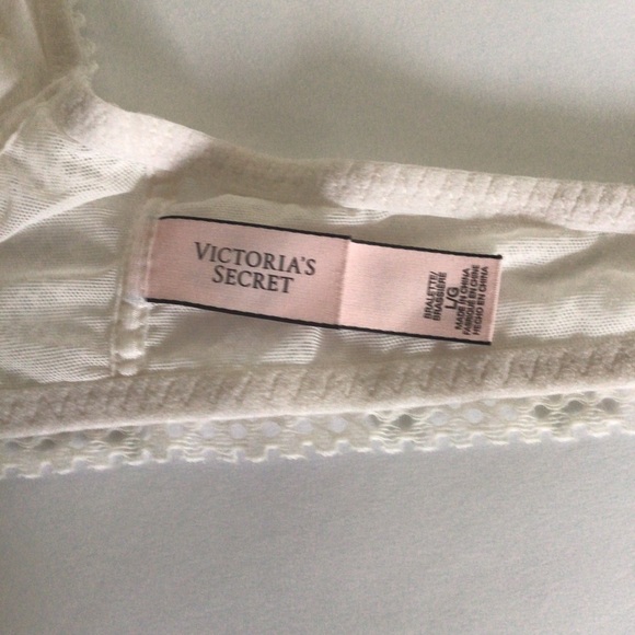 VICTORIAS SECRET HALTER BRALETTE WHITE LARGE - Picture 9 of 14